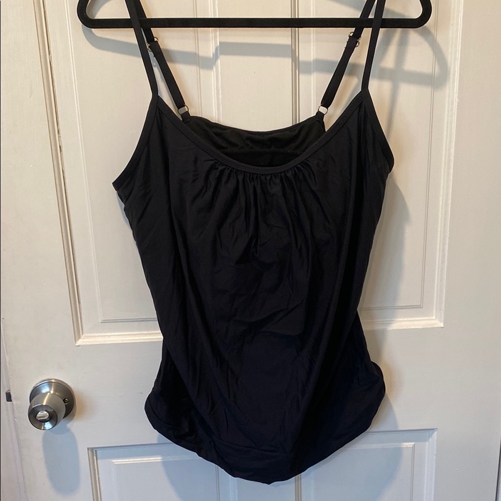 Women’s Black Tank Top with Adjustable Straps